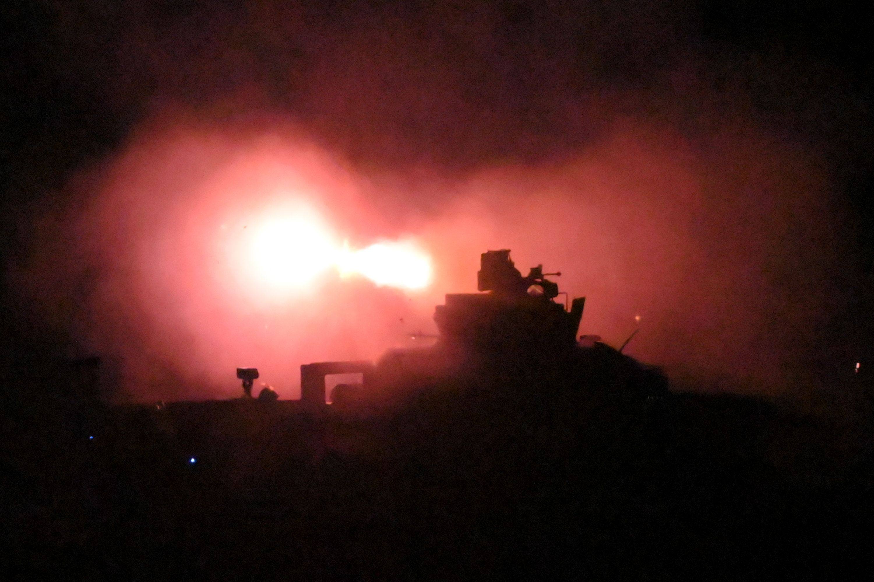 A US-made TOW-2A wire-guided anti-tank missile is launched by Taiwanese soldiers from a M1167-TOW carrier vehicle during a live-fire exercise at the Fangshan training grounds in Pingtung county, Taiwan, on Monday. Photo: AFP