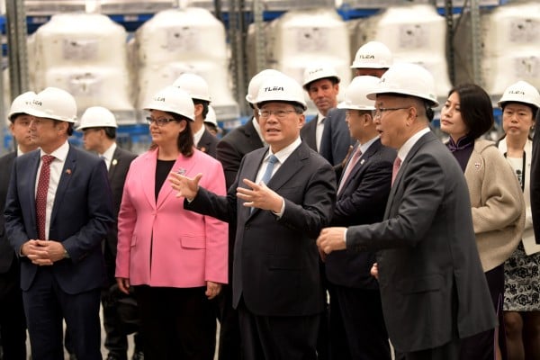 Chinese Premier Li Qiang during a visit to Tianqi Lithium Energy Australia. Photo: dpa